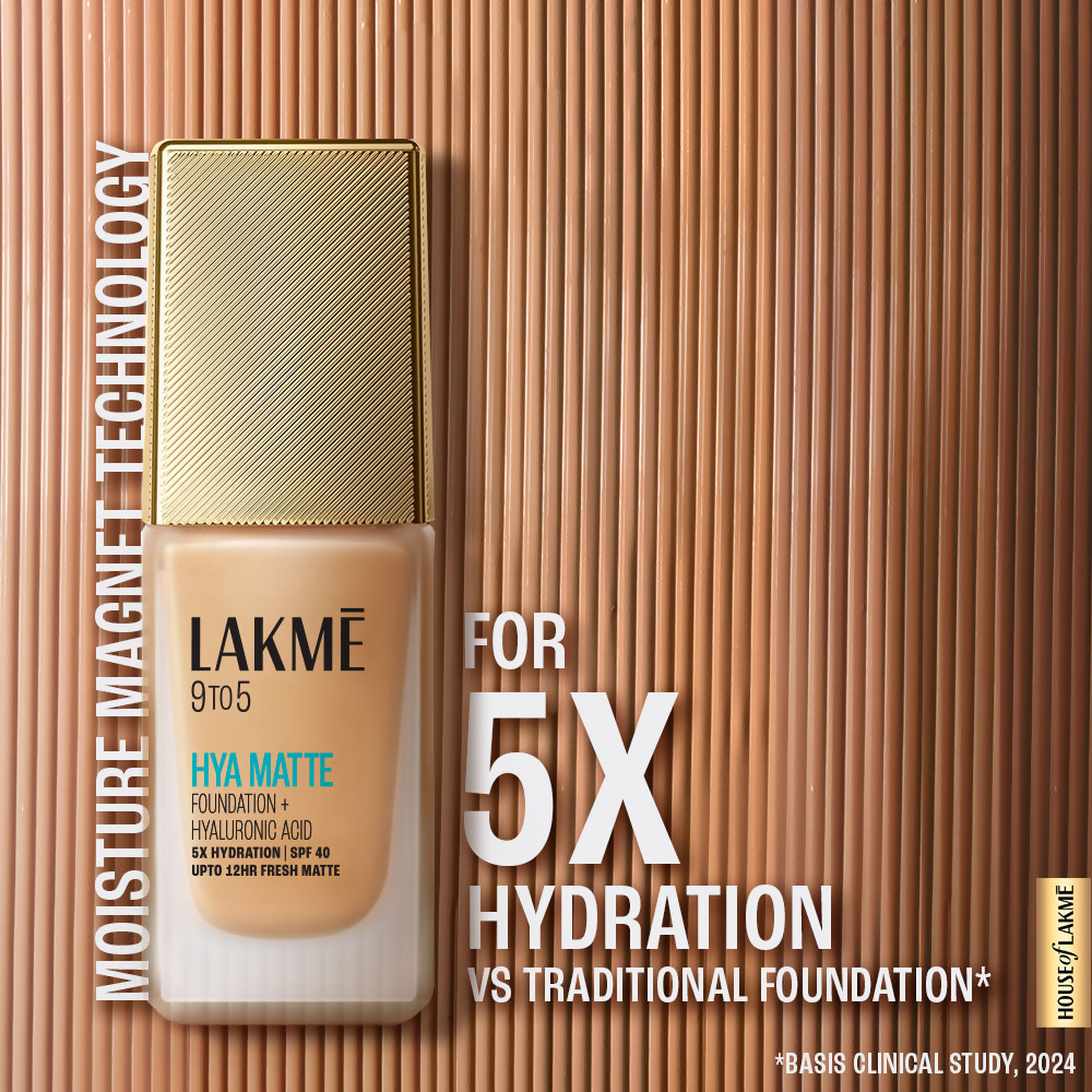 Lakme 9to5 Hya Matte Foundation + Hyaluronic Acid - Neutral Light