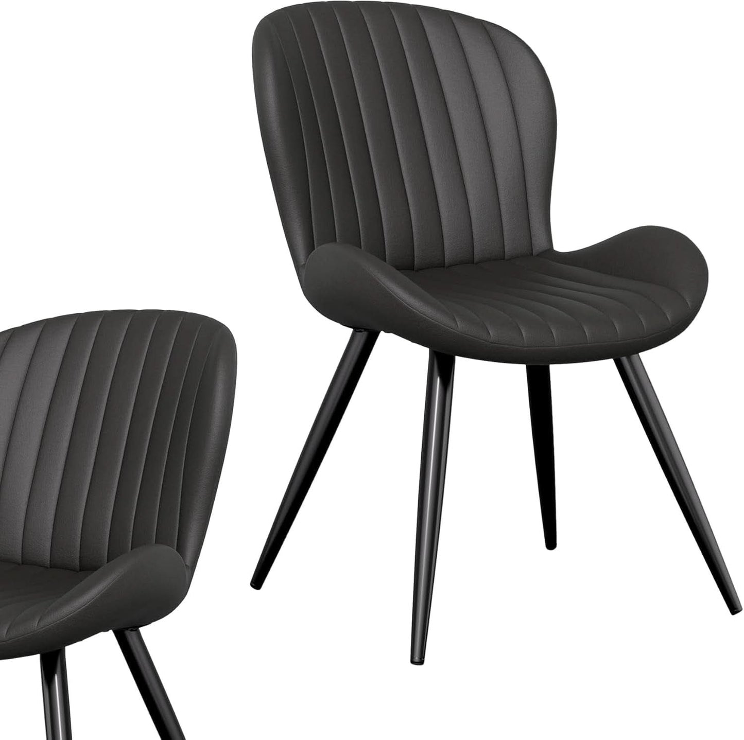Dining Chairs Set Of 6 Modern Upholstered Black 19 Inch