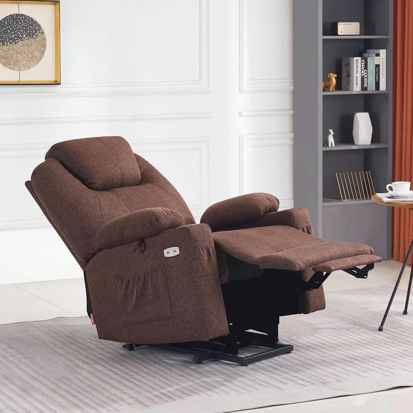 Large Power Lift Recliner Chair With Massage And USB Ports