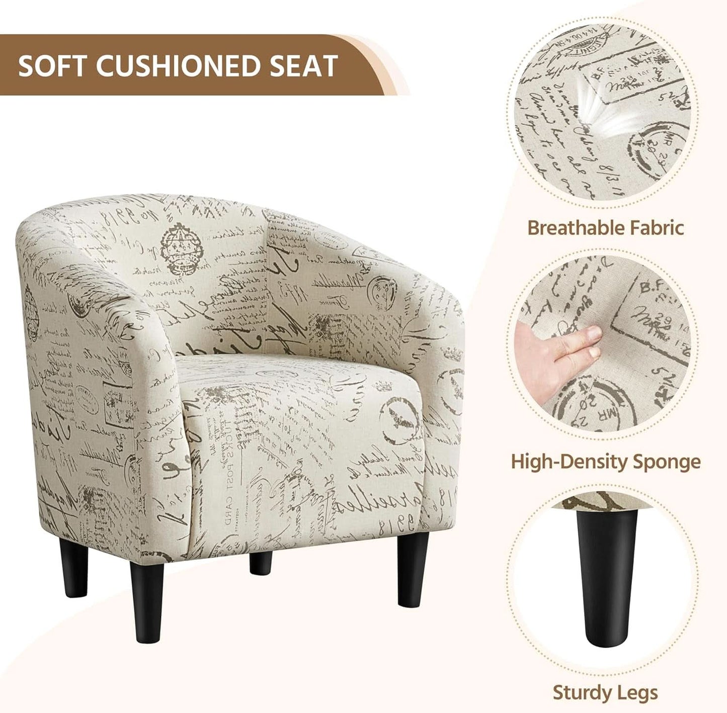 Upholstered Club Chair With Velvet Finish Ottoman Footstool