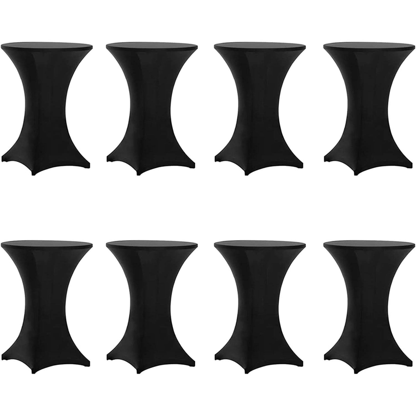 Spandex Cocktail Table Cover 32 Inch Round 8 Pack Set