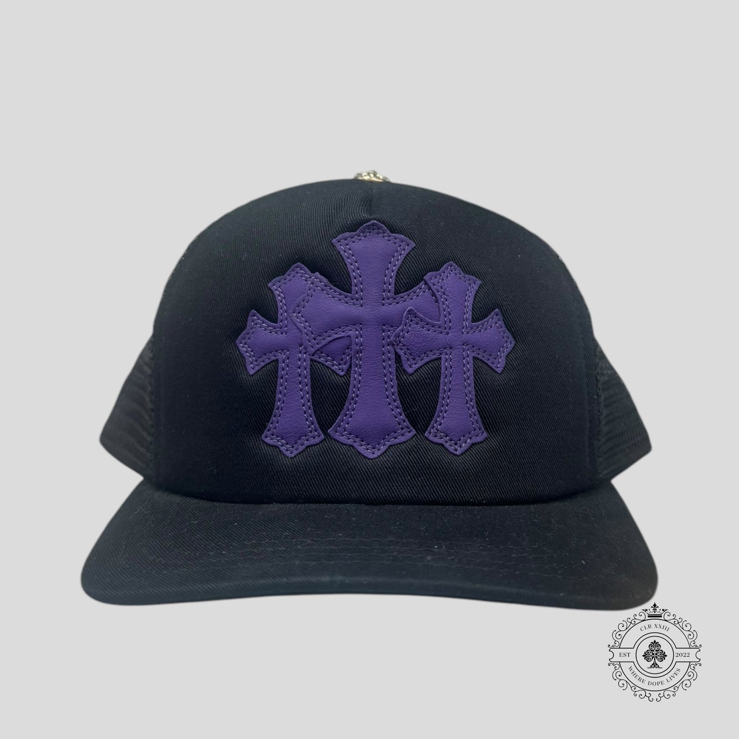 Chrome Hearts St. Barth Exclusive Hat in Black / Purple