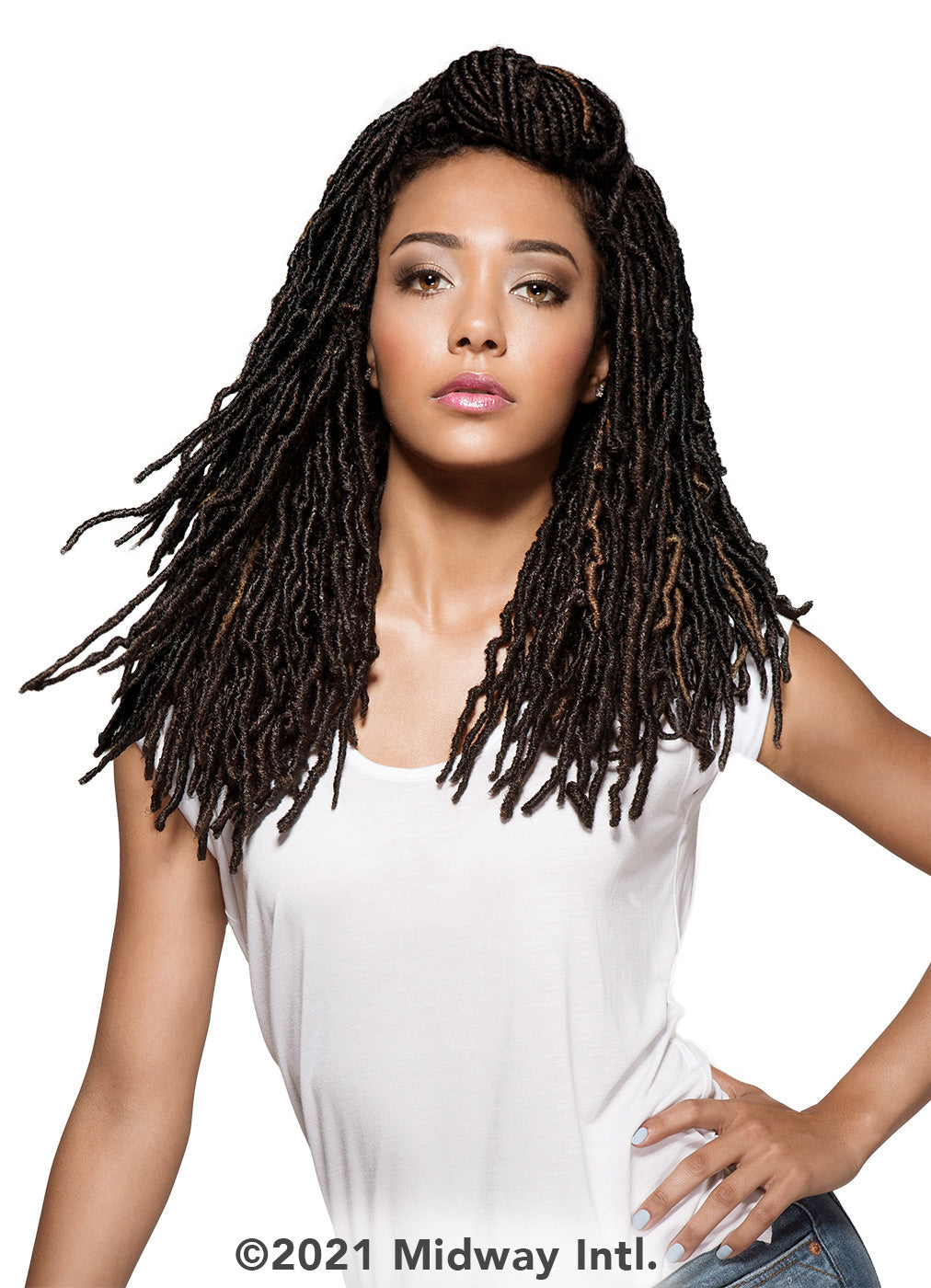 Bobbi Boss Nu Locs 2X Crochet Braid, 18 in, Color 1B