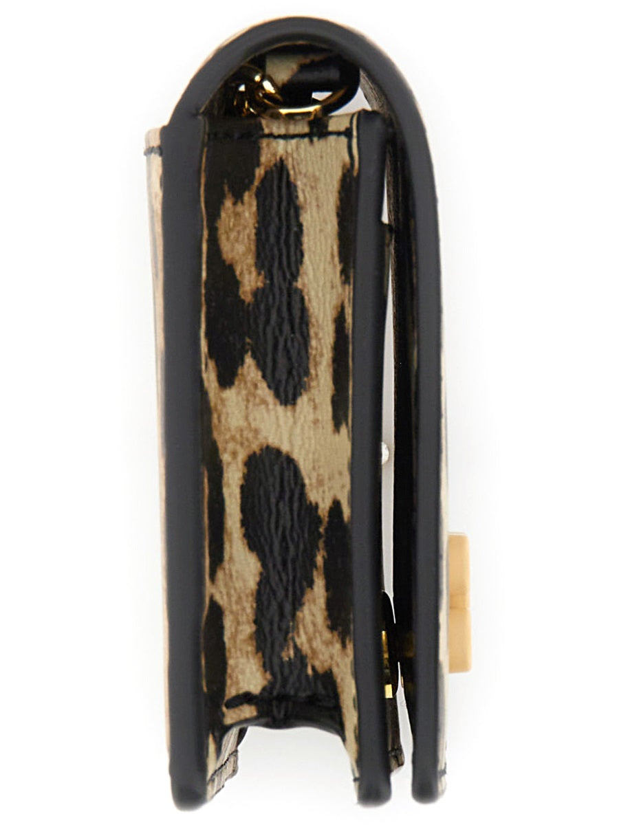 Ganni Women "Bou" Card Holder With Animal Motif