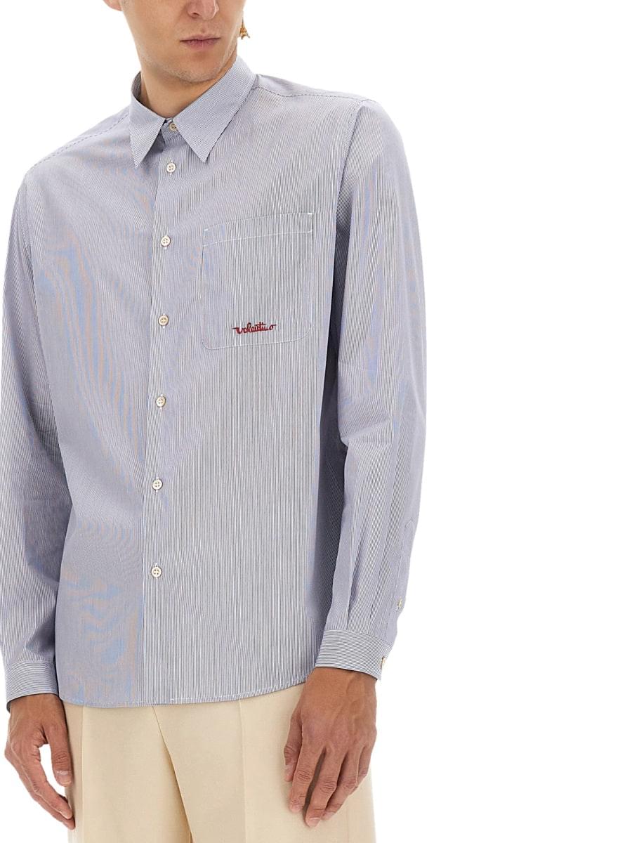 Valentino Men Striped Cotton Shirt