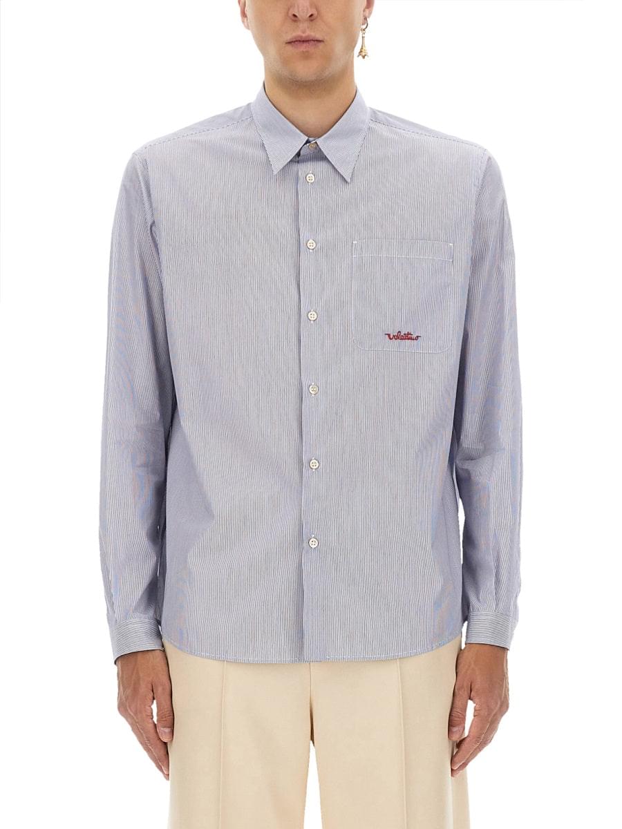 Valentino Men Striped Cotton Shirt
