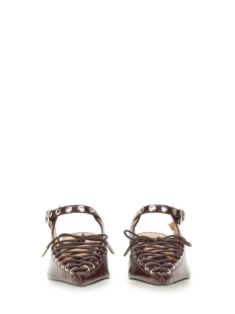 Ganni Women Mule Lace-Up