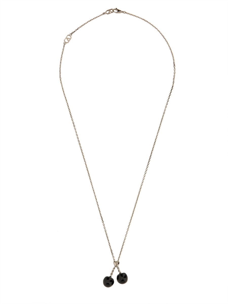 Valentino Garavani Men Chez Valentino Metal And Enamel Necklace