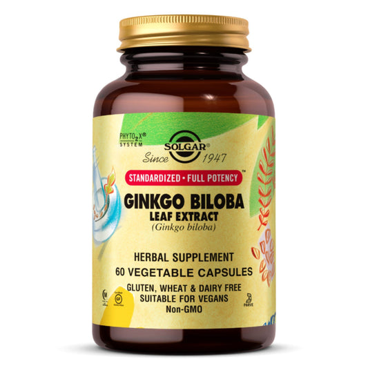 Solgar Ginkgo Biloba Leaf Extract, 180 Vegetable Capsules