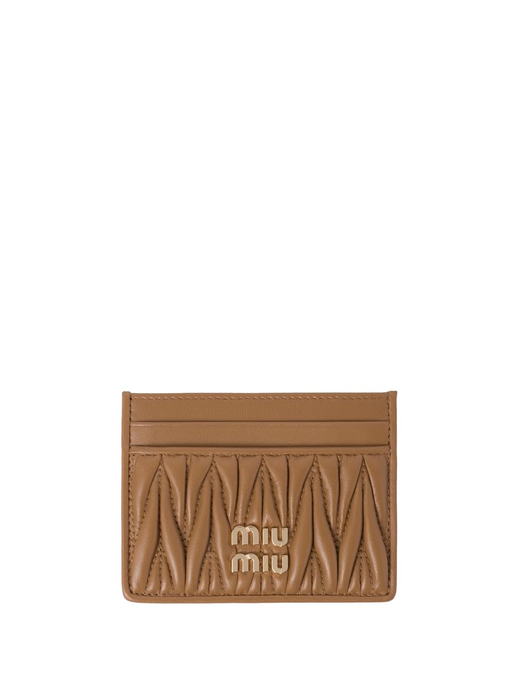 Miu Miu Women Matelassé Nappa Leather Card Holder