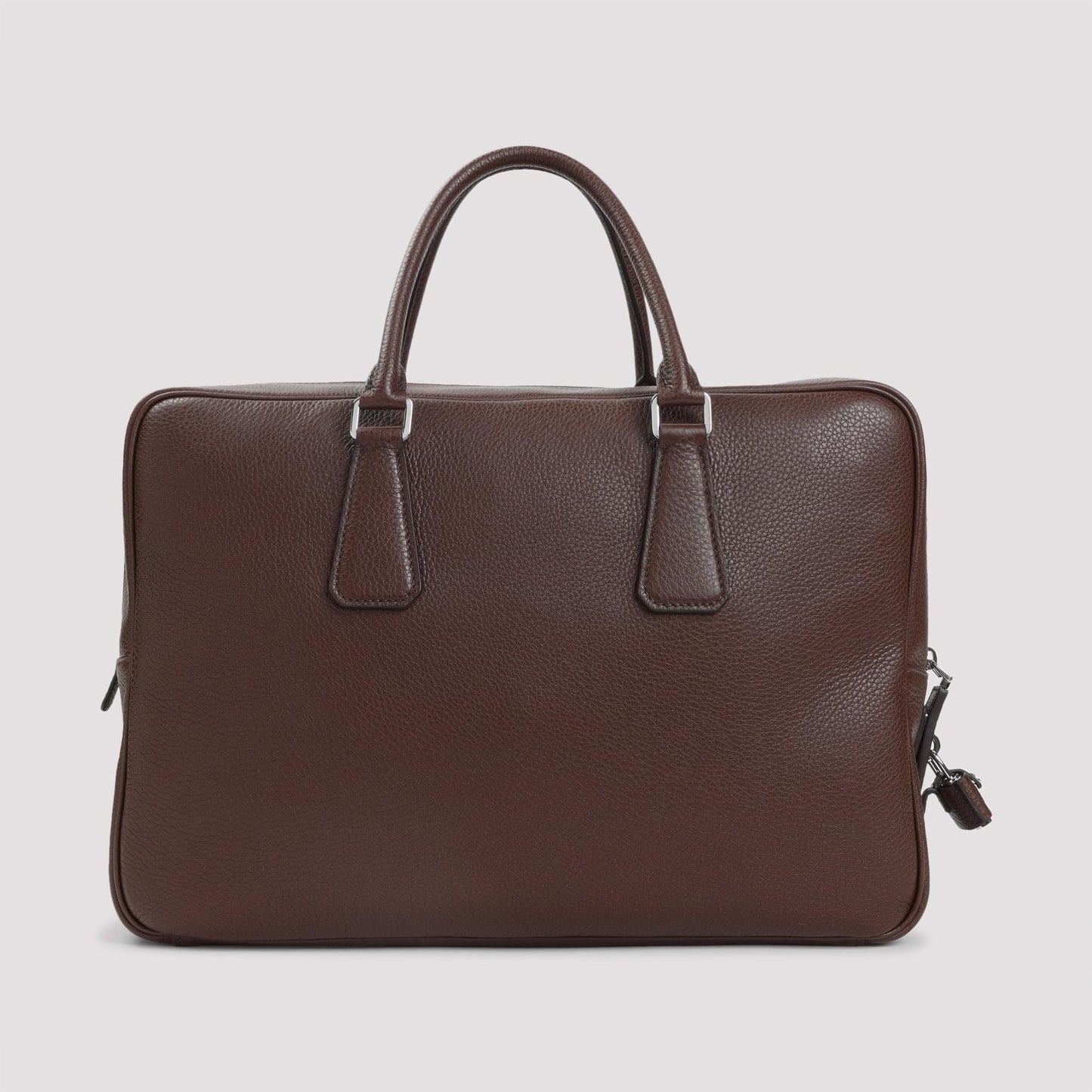 Prada Grained Leather Tote Bag Unisex