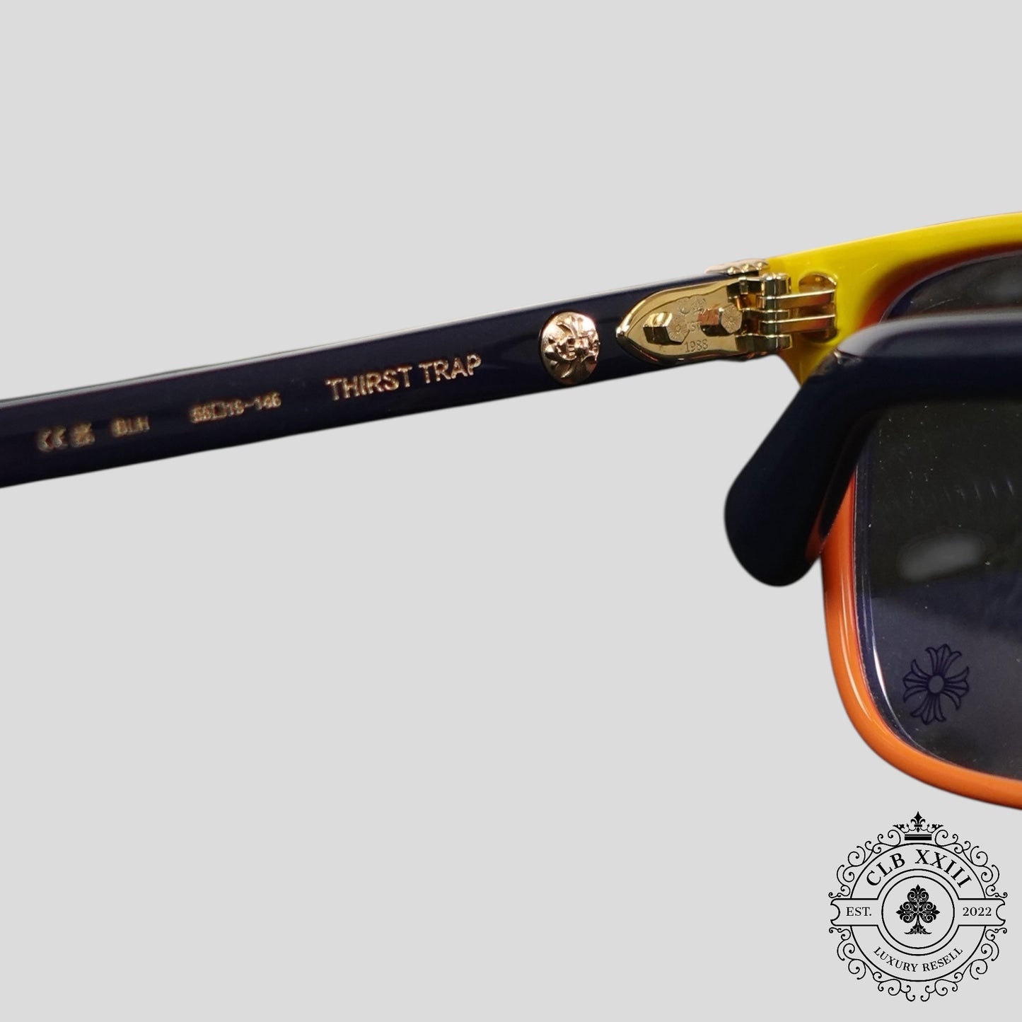 Chrome Hearts Thirst Trap Glasses in Navy/Multicolor