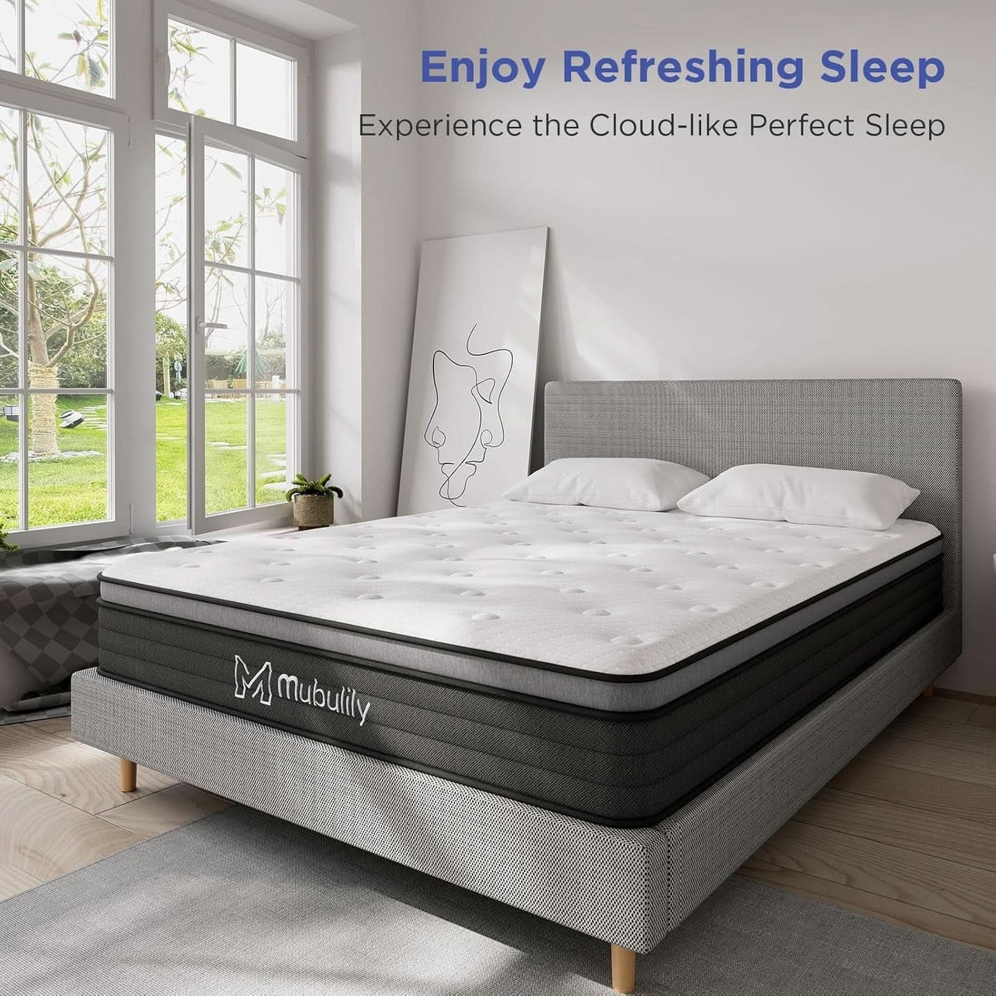 Queen TenInch Hybrid Mattress Gel MemoryFoam CertipurUS