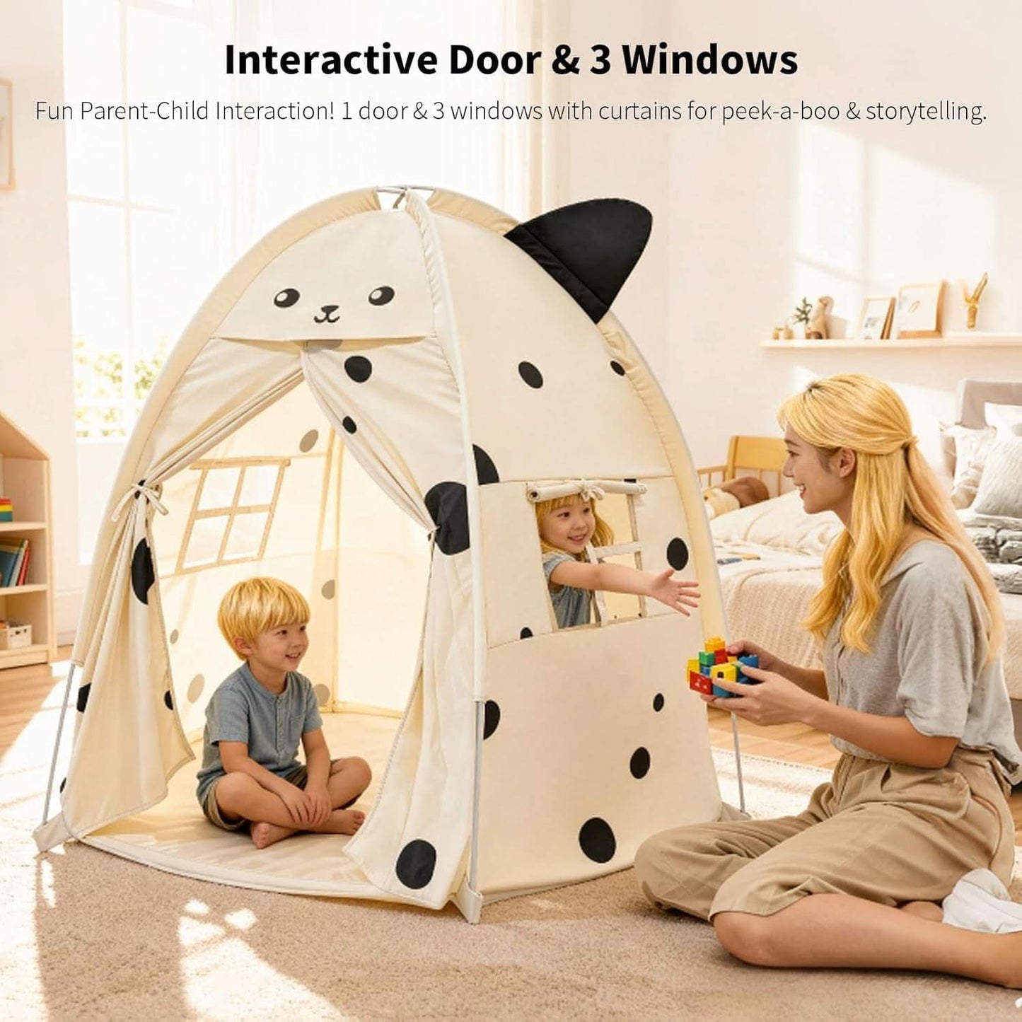 Kids Play Tent 55Inch Peach Premium Quality Indoors