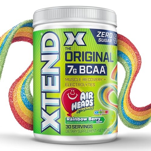 XTEND Original BCAA Powder, Air Heads Xtremes Rainbow Berry, 30 Servings
