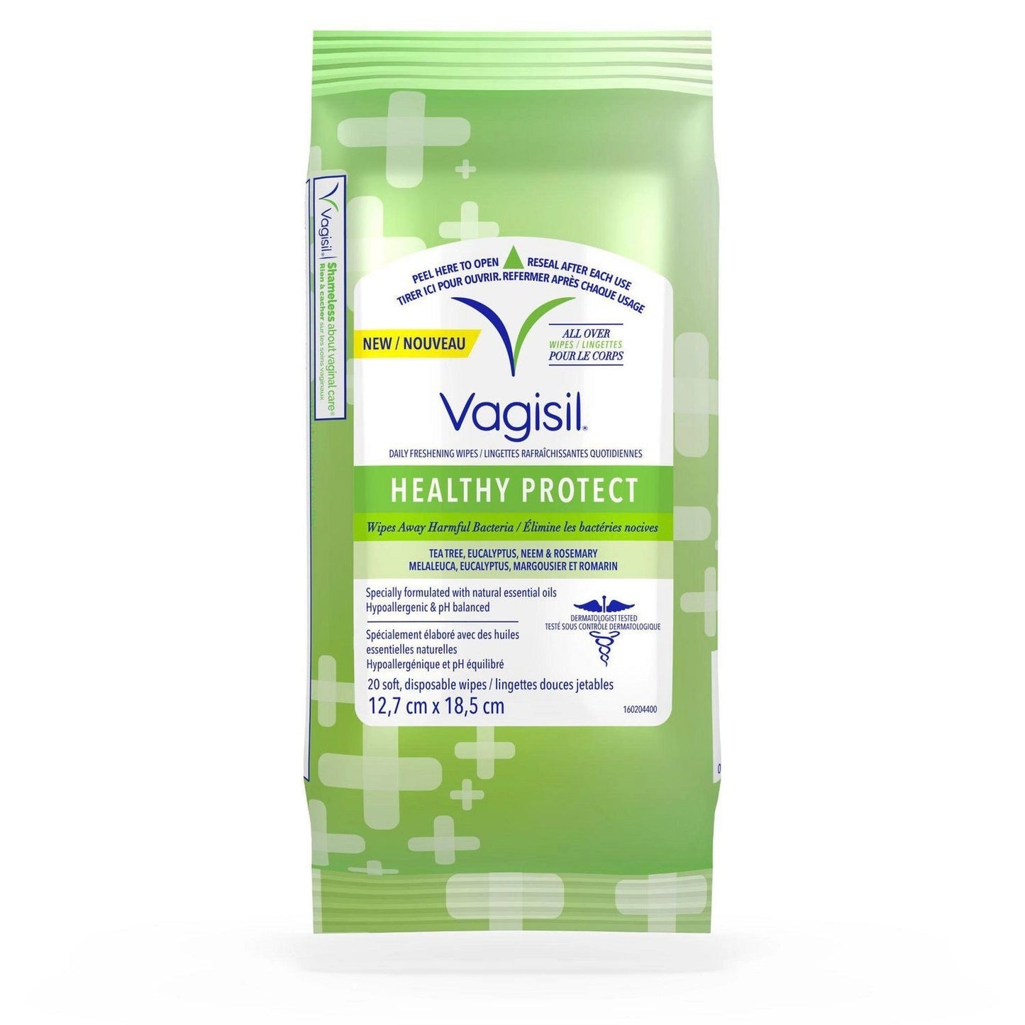 Vagisil Healthy Detox Daily Freshening Wipes, pH-Balanced, 20 Count