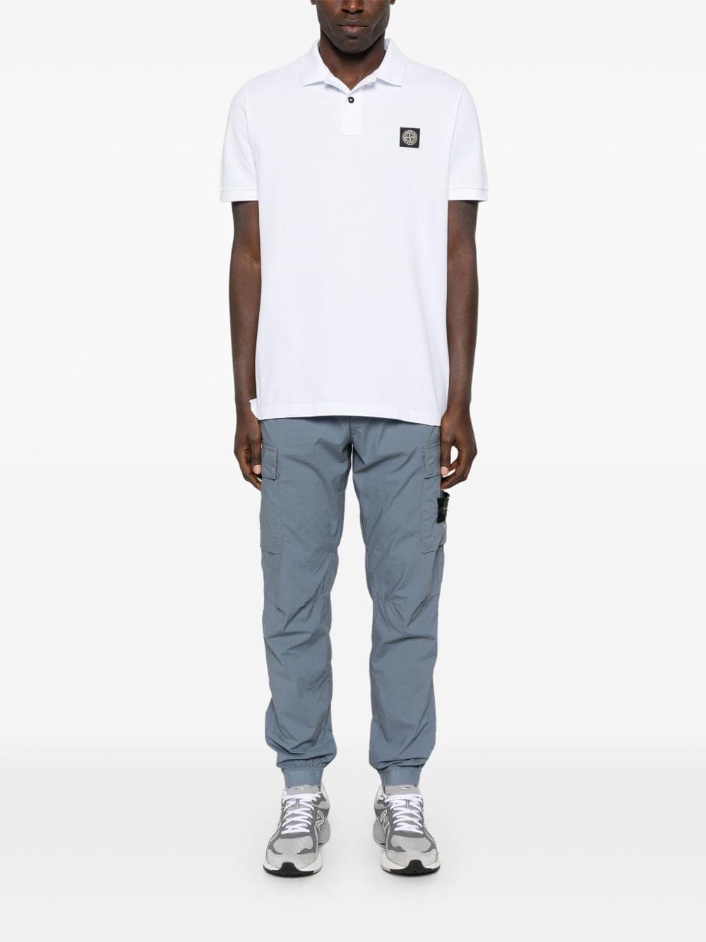 Stone Island Men Slim Fit Stretch Cotton Piqué Polo Shirt