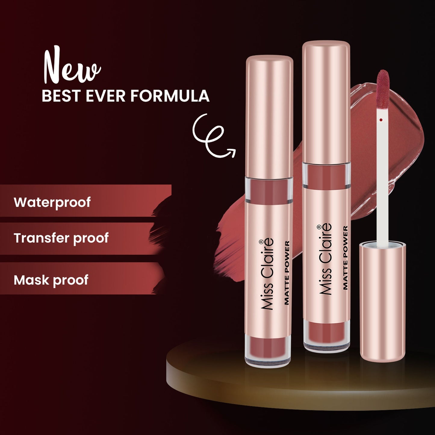 Miss Claire Matte Power Lipcolor - 15-Bloggers Favourite
