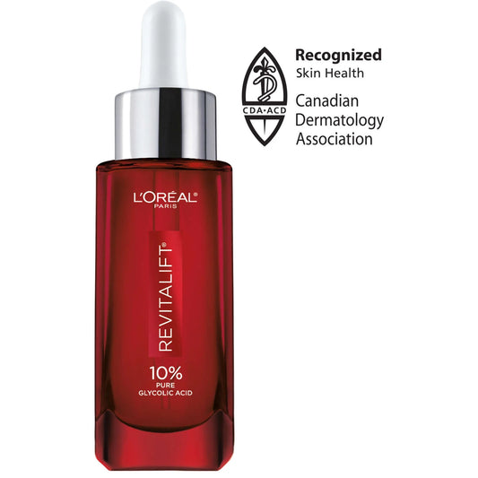 L'Oreal Paris Revitalift Derm Intensives 10% Pure Glycolic Acid Face Serum, 1 Oz