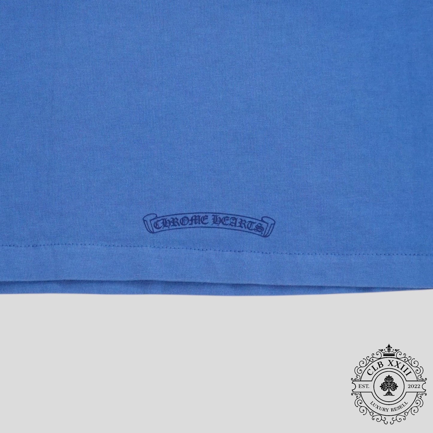 Chrome Hearts Women's Triple Cross Flocked Sleeveless Shirt in Blue