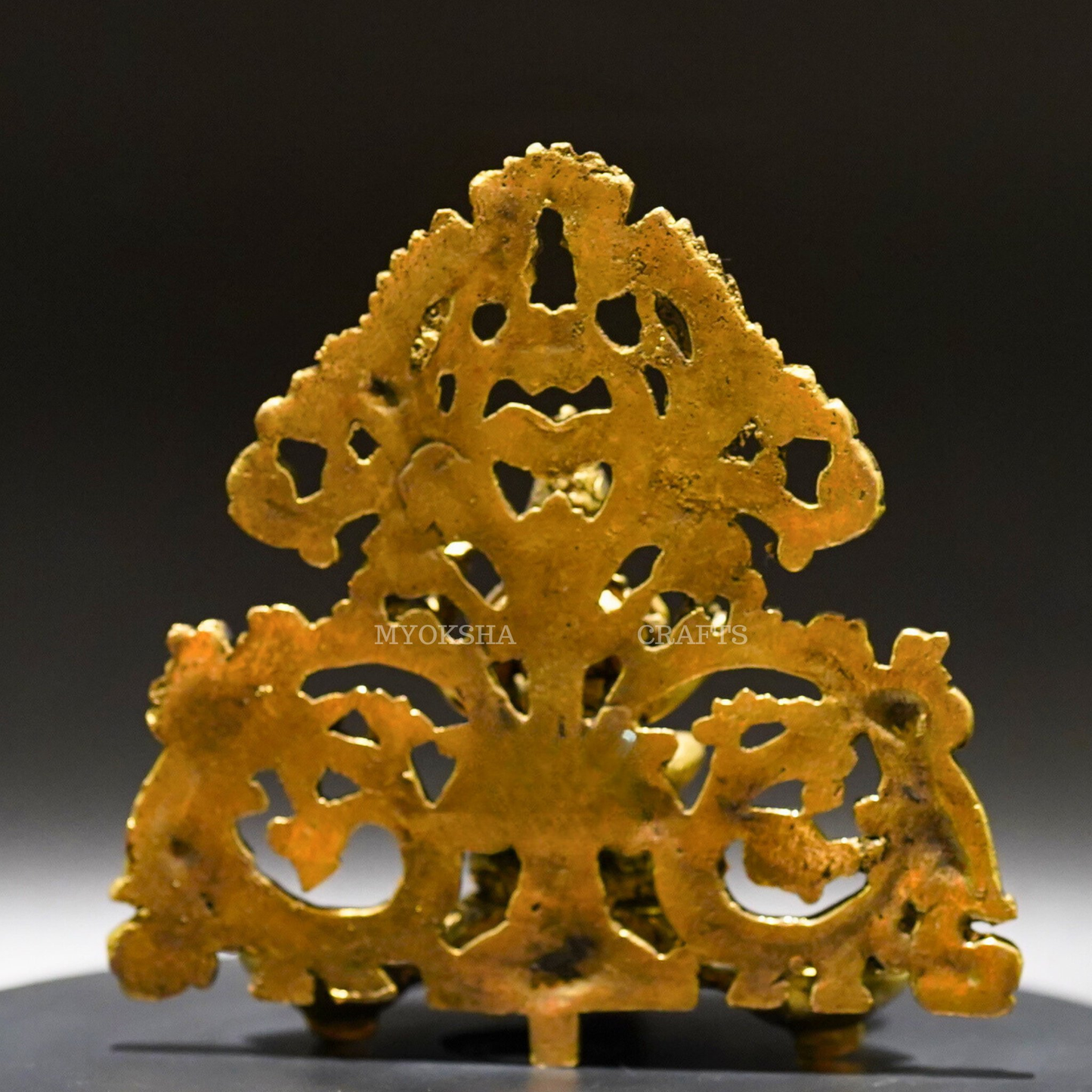 Brass Wall Lakshmi Deepa - Goddess of Wealth and Light