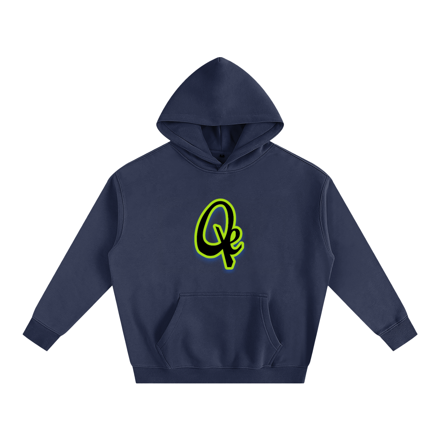 QE Neon Oversize Fleeced Hoodie
