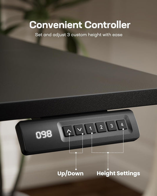 Electric Adjustable Standing Desk 48x24 With Memory Presets
