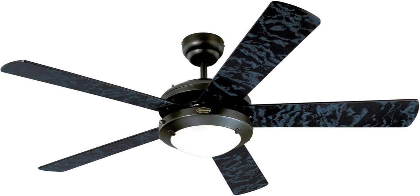 Comet 52 Inch Matte Black Ceiling Fan With LED Light Kit