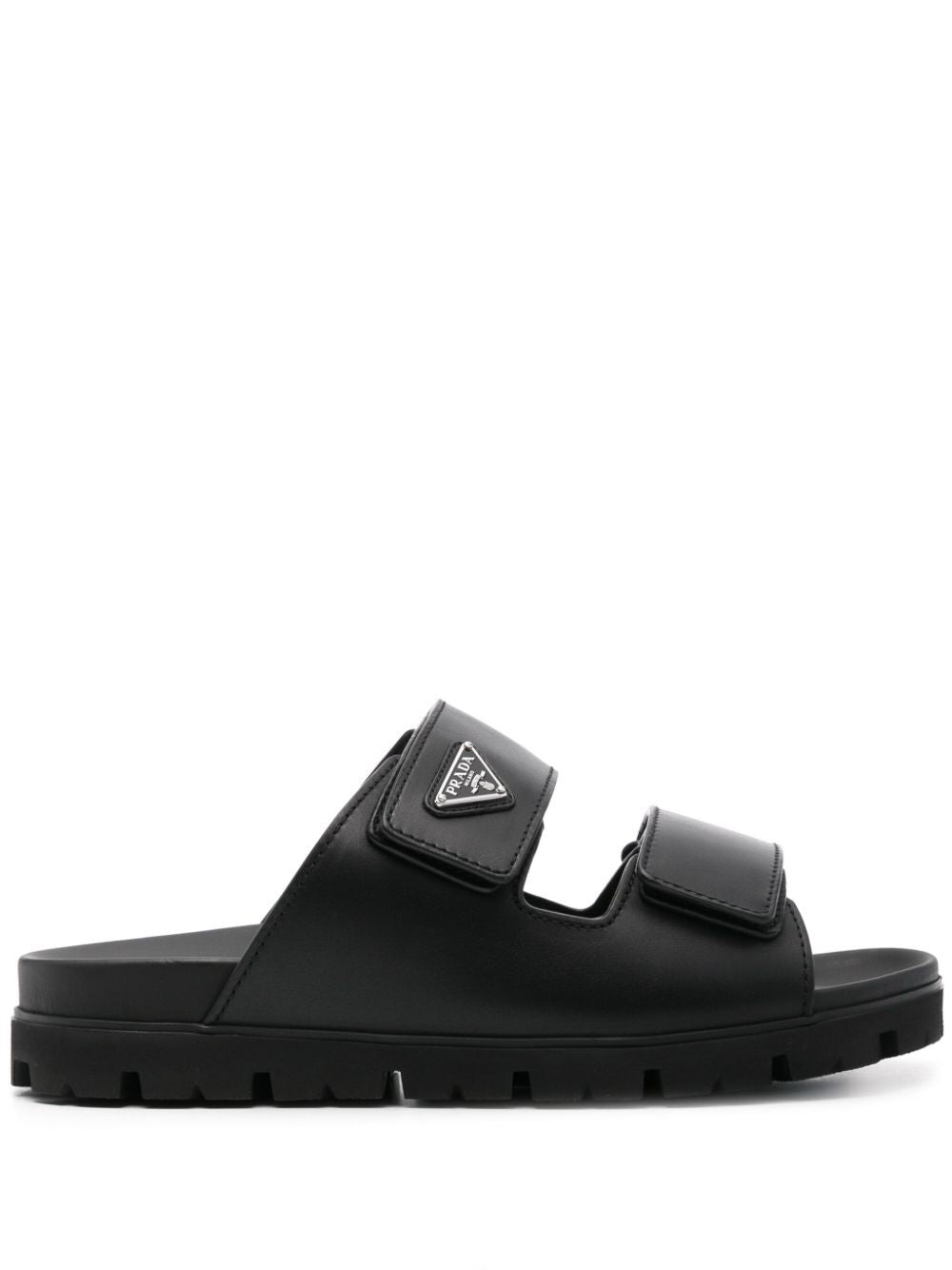 Prada Men Leather Strap Sandals
