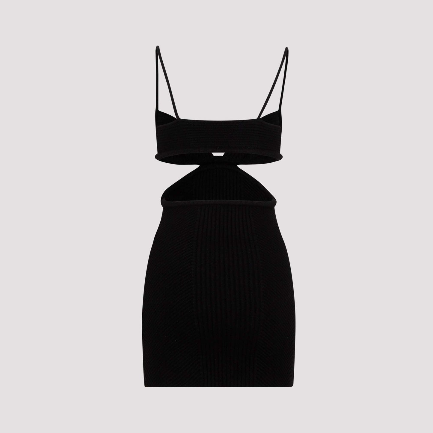 Off White Cut Out Ribbed Mini Dress Women