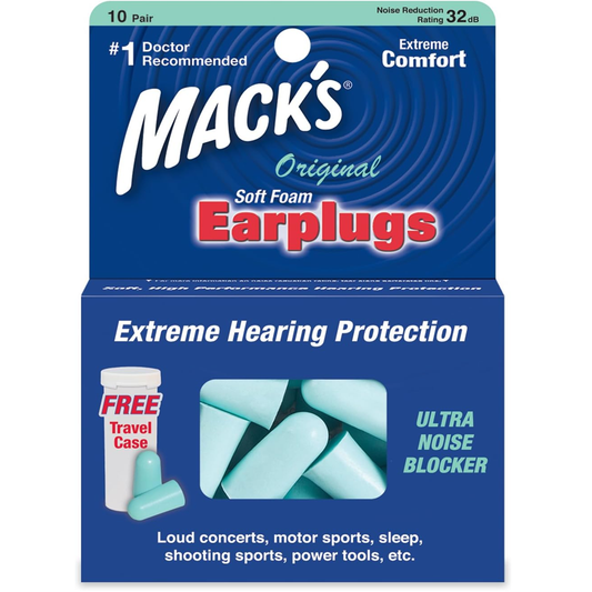 Mack's Slim Fit Soft Foam Earplugs – Small Ear Canals, 10 Pair