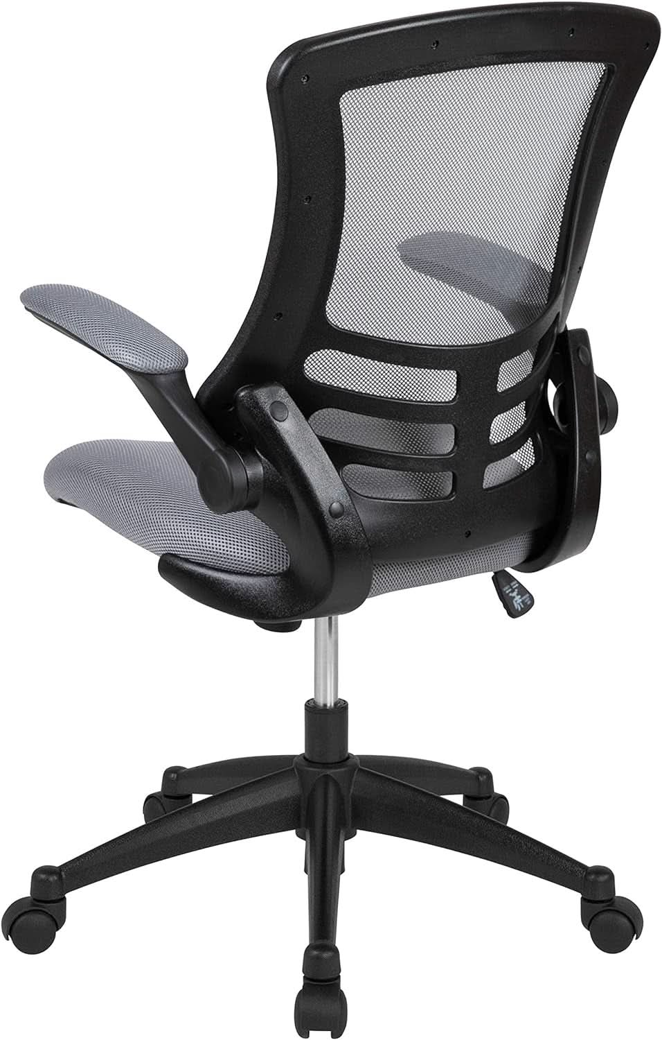 Kelista Dark Gray Mesh Mid Back Office Chair For Desk