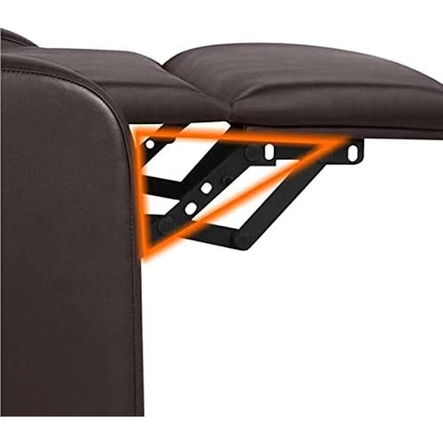 Set Of 2 PU Leather Padded Recliner Chairs For Living Room
