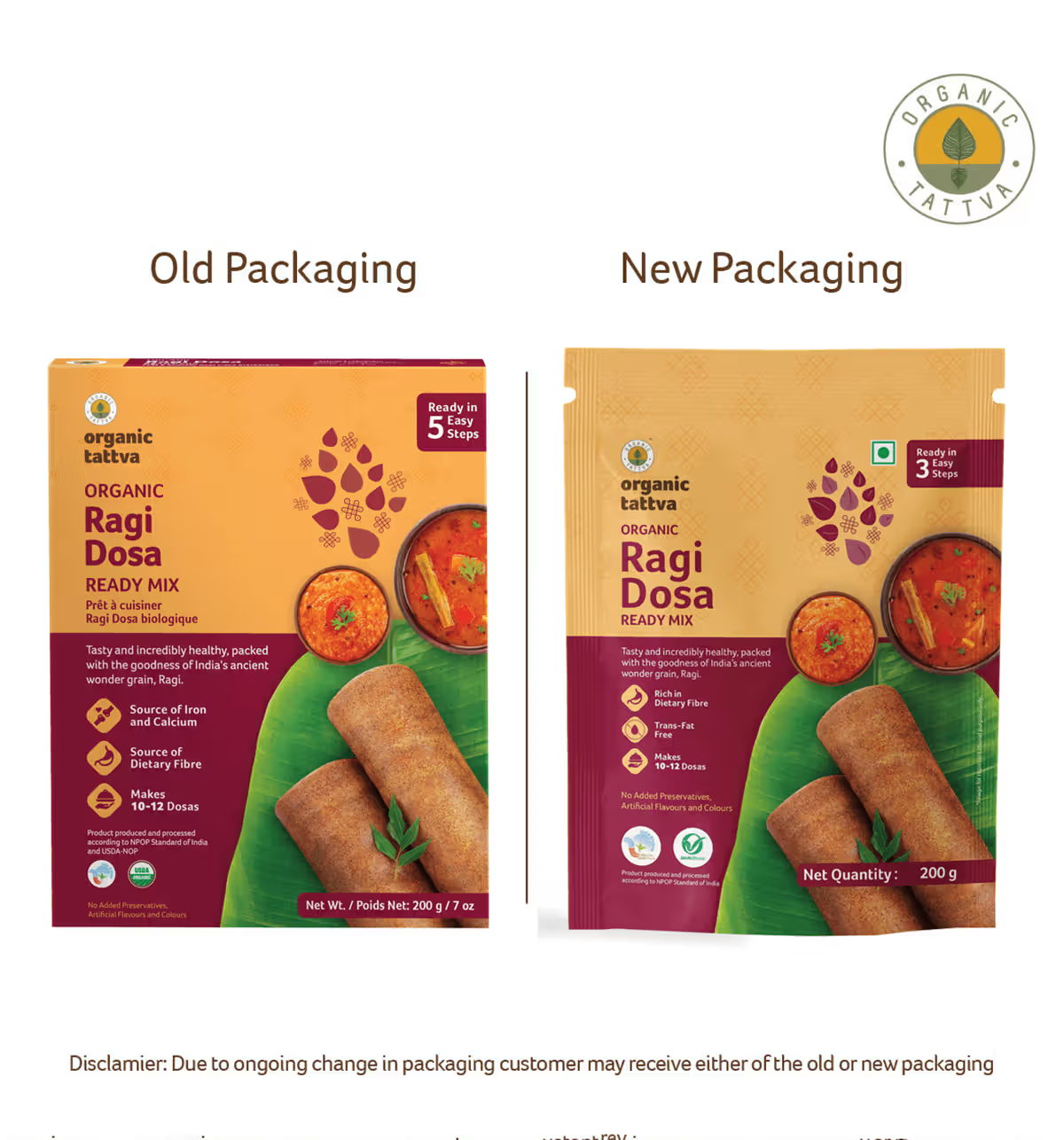Organic Tattva Ragi Dosa Ready Mix