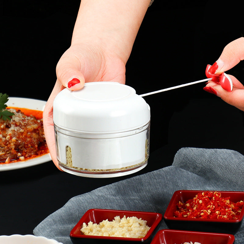 White Mini Multifunctional Kitchen Accessories Vegetable Press Manual Puller Cutting And Stirring Kitchen Gadgets Masher