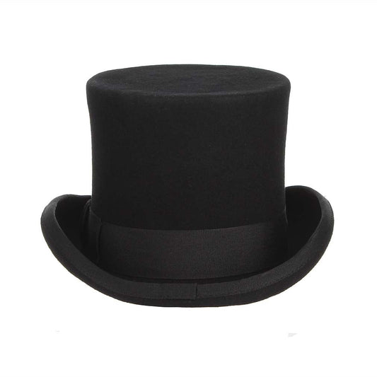 Classic Gentleman Cap Black Hats For Adults Magician Party Hat Stage Performance Hat Retro Fashion Party Hat Formal Tuxedo Unisex Hat With Red Band Fancy Dress Accessory