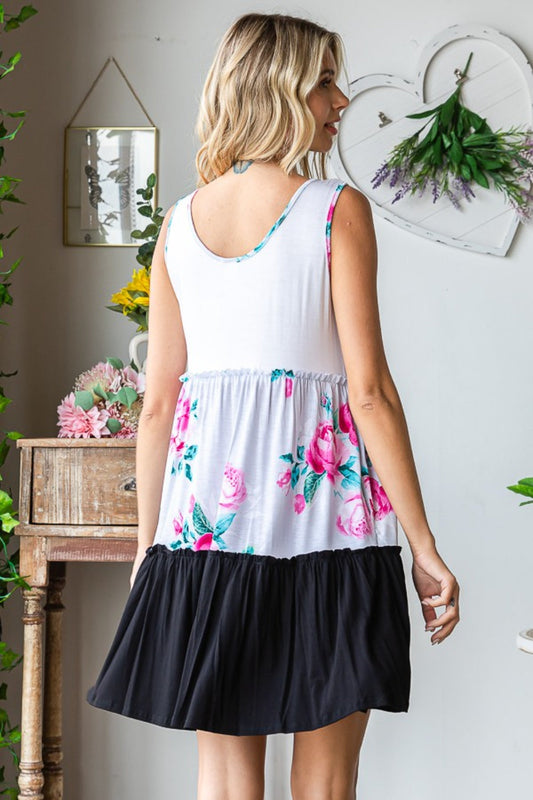 Full Size Scoop Neck Frill Tiered Dress For Women – Playful Tiered Dress, Chic Frill Dress, Feminine Scoop Neck Dress, Flattering Tiered Dress, Stylish Frill Dress, Comfortable Scoop Neck Dress, Versatile Tiered Dress
