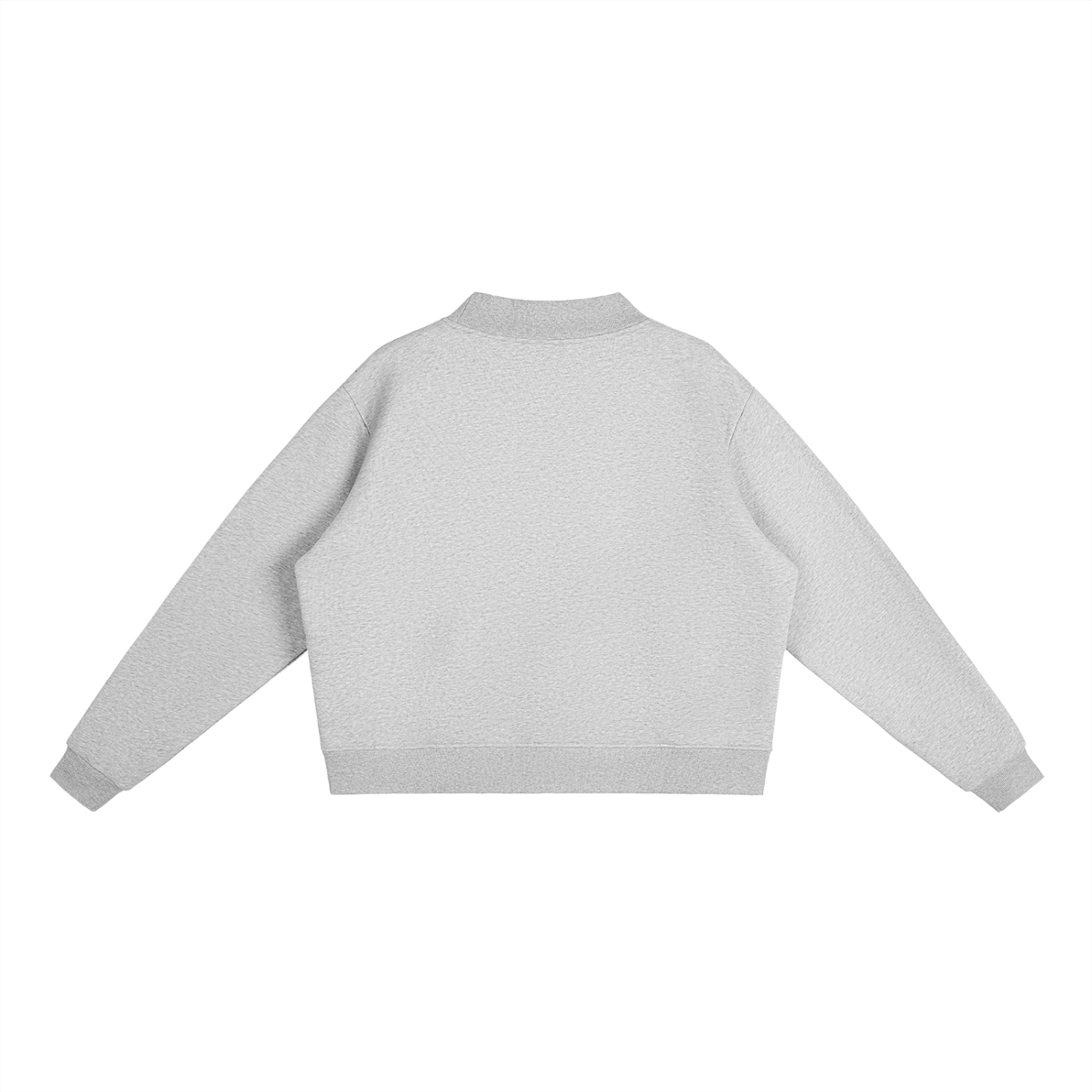 QE Essential Fleece Mock-Neck Crew Sweatshirt