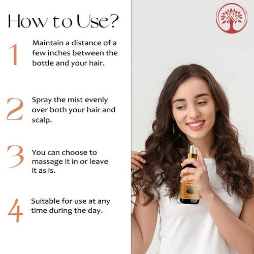 Ivory Natural Hair Mist For Long Hair For Growth Of Hair, Strengthen Follicles, And Restore Shine