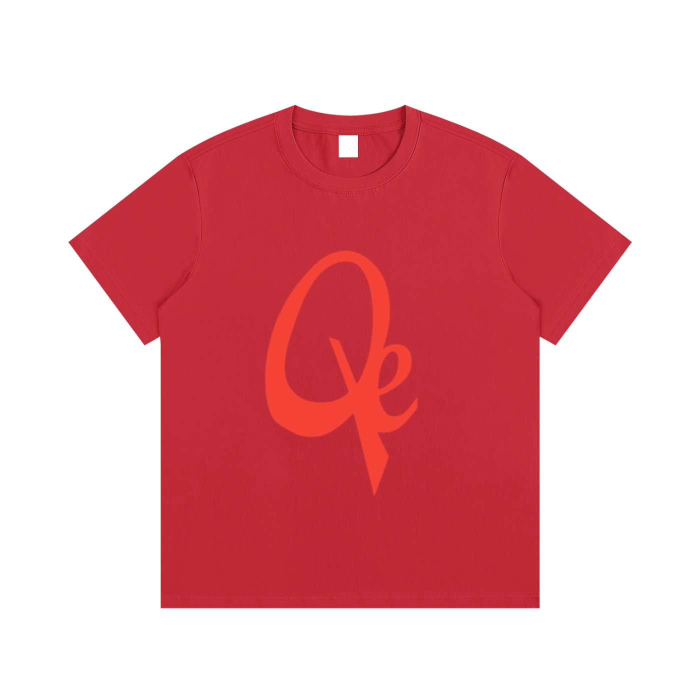 QE Orange Logo Essential Cotton T-Shirt