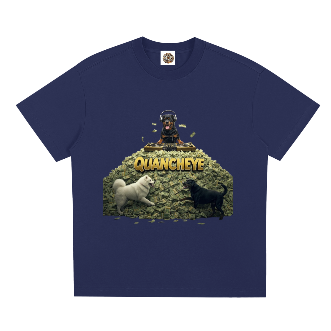 QE Quancheye DJ Dog Quick-Dry Cooling T-Shirt