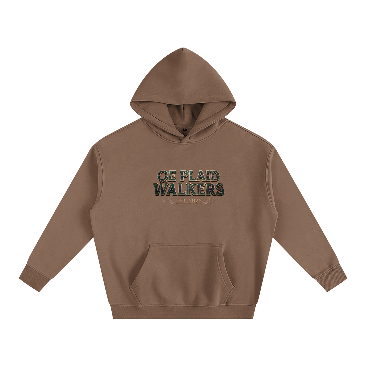 QE Plaid Walkers Oversize Fleeced Hoodie