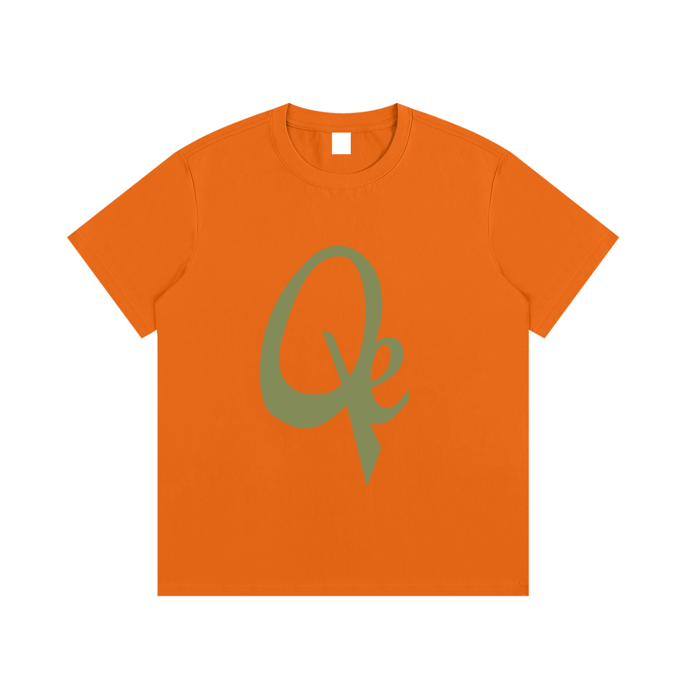 QE Army Green Logo Essential Cotton T-Shirt