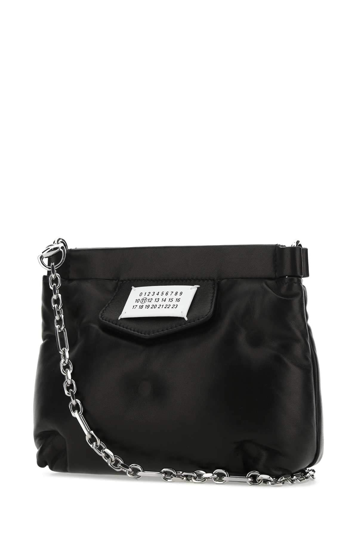 Maison Margiela Women Black Nappa Leather Glam Slam Red Carpet Clutch
