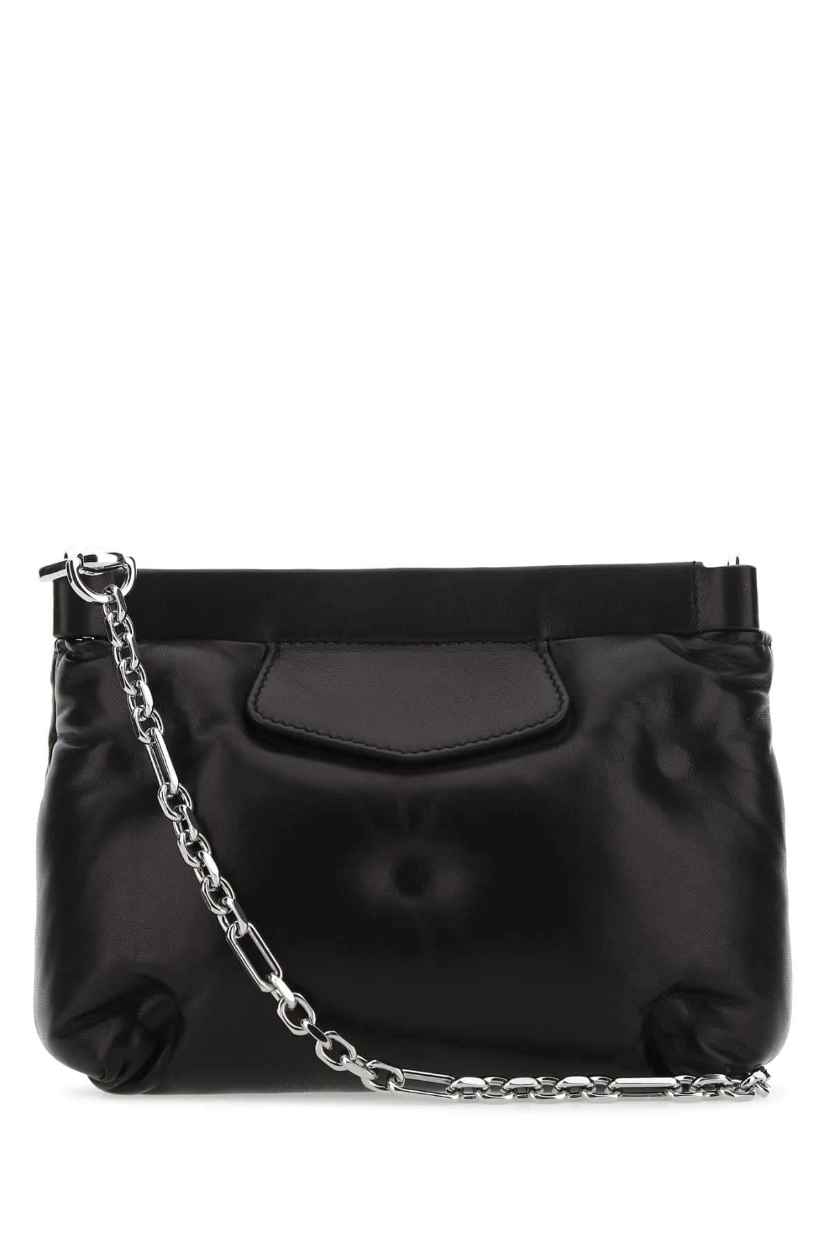 Maison Margiela Women Black Nappa Leather Glam Slam Red Carpet Clutch