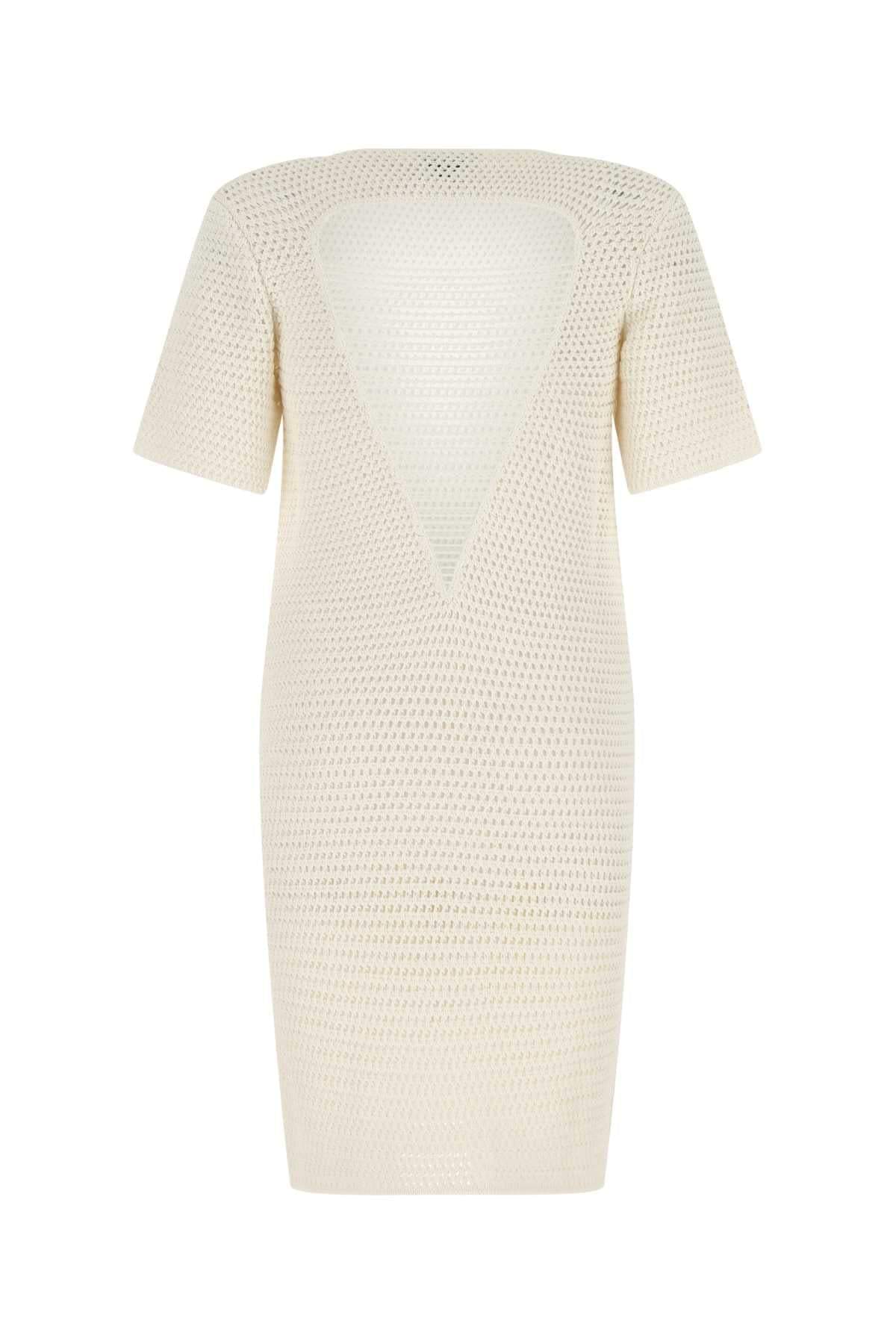 Bottega Veneta Women Ivory Crochet Dress