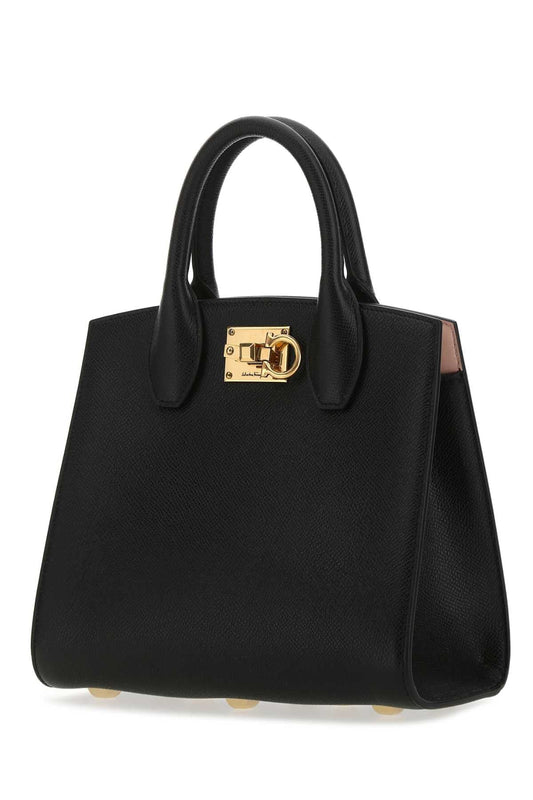 Salvatore Ferragamo Women Black Leather The Studio Handbag