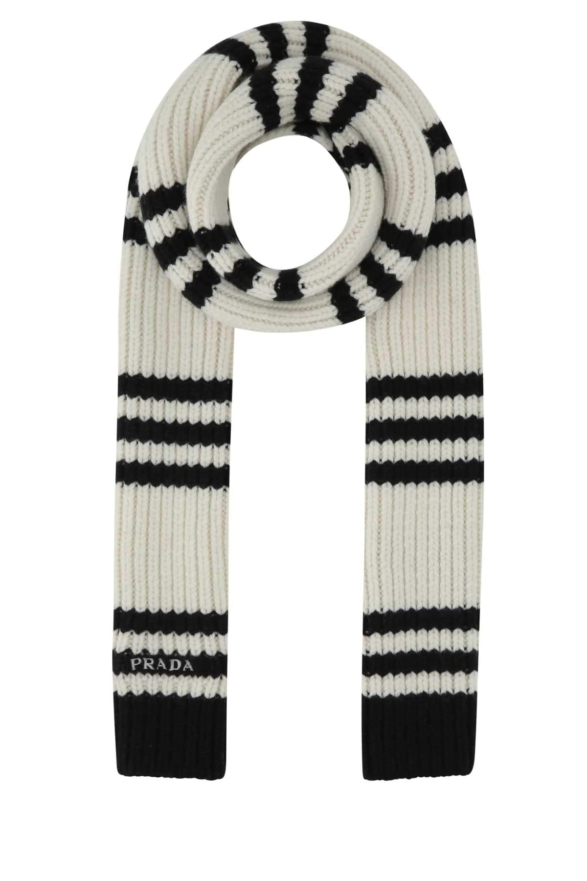 Prada Women Embroidered Cashmere Scarf