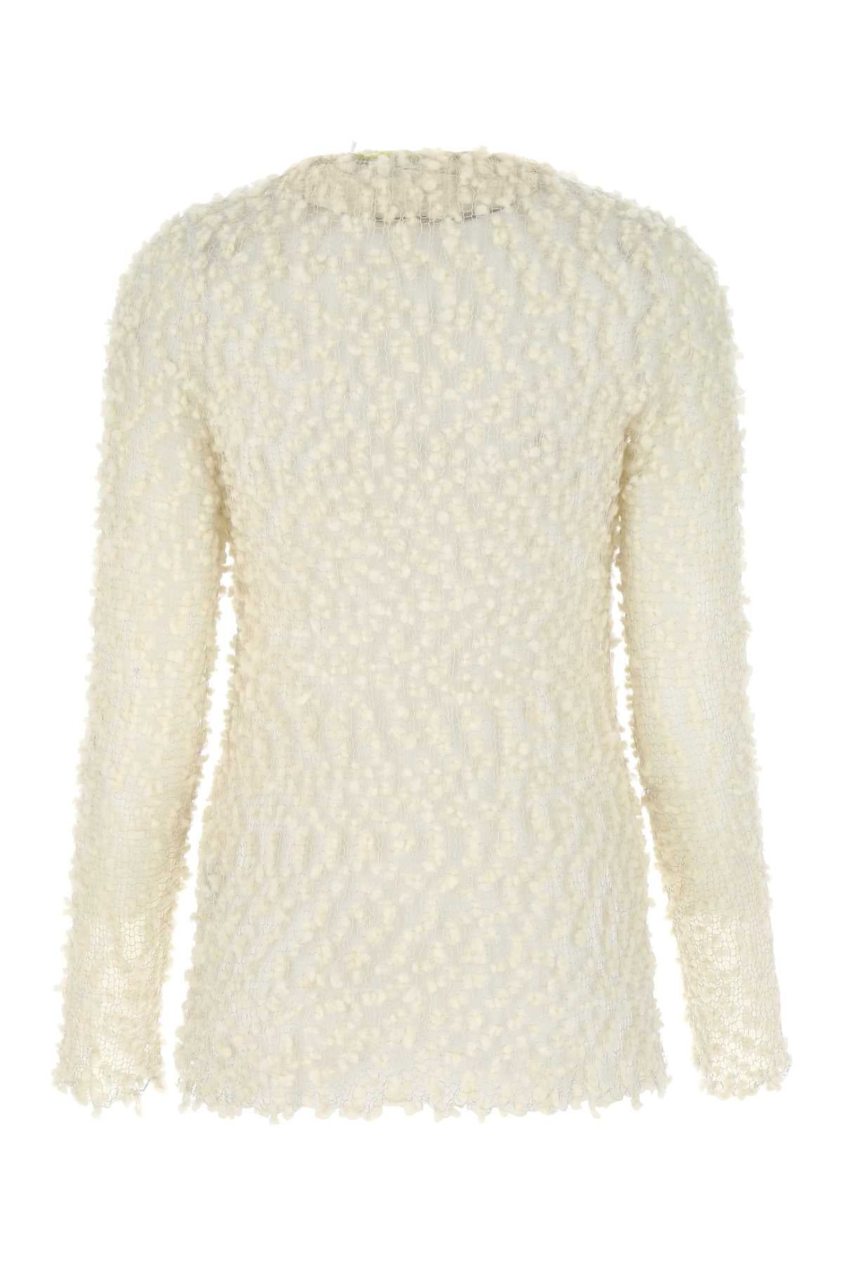 Jil Sander Women Ivory Mesh Top