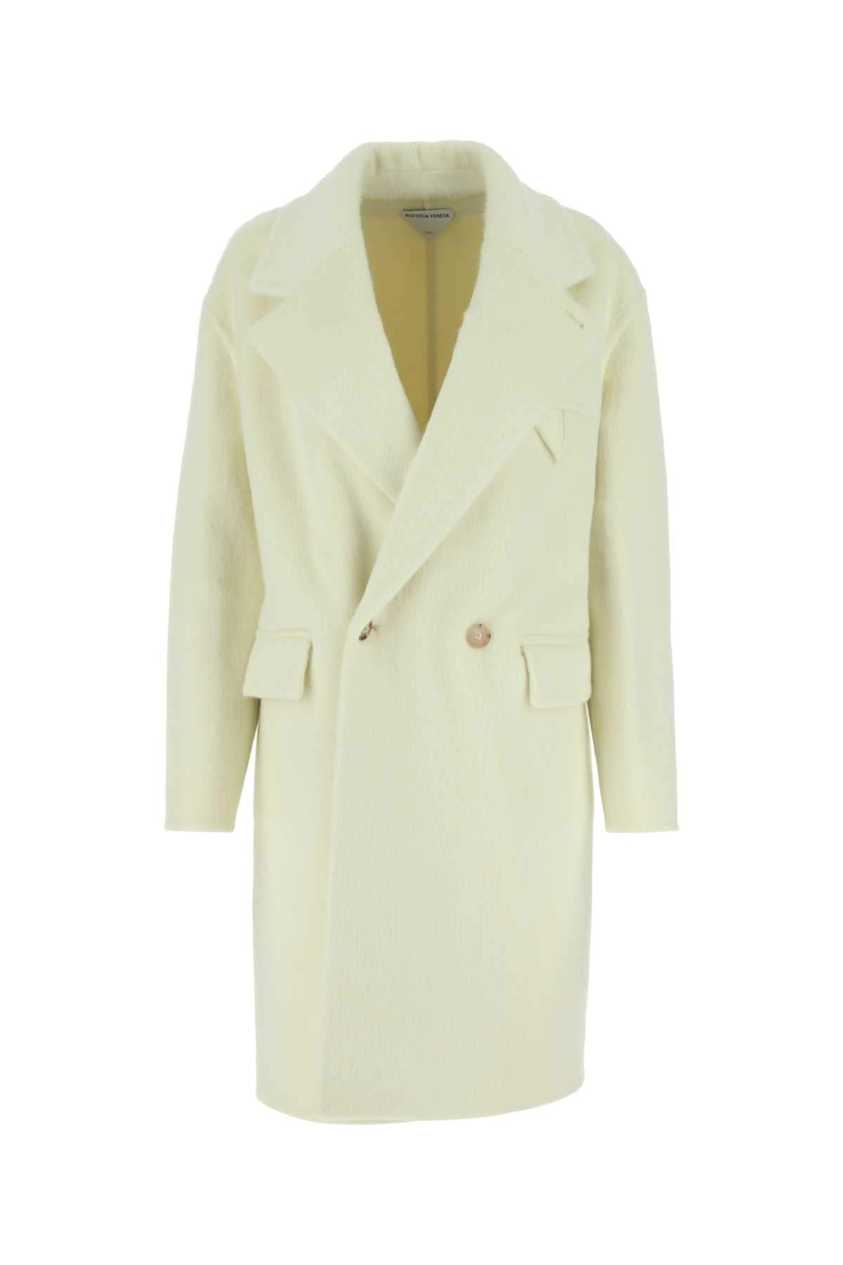 Bottega Veneta Women Ivory Wool Blend Coat